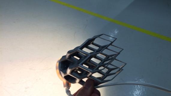 AT Lighting har 3D-printet et aluminiumskølelegeme med et 2000 lumen kraftigt LED-modul som en del af det Innovationsfonds-støttede HYPERCOOL-projekt. Kølelegemet vil blive en synlig del af den færdige lampe.